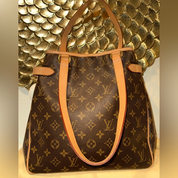 AUTH & VTG LOUIE VUITTON BROWN MONOGRAM CANVAS BATIGNOLLES VERTICAL ED. TOTE - Picture 12 of 16